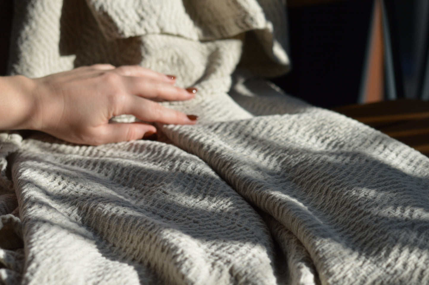 Leinendecke, Tagesdecke, Bettüberwurf Nina